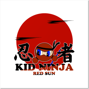 Kid Ninja Red Sun - Anime Manga Posters and Art